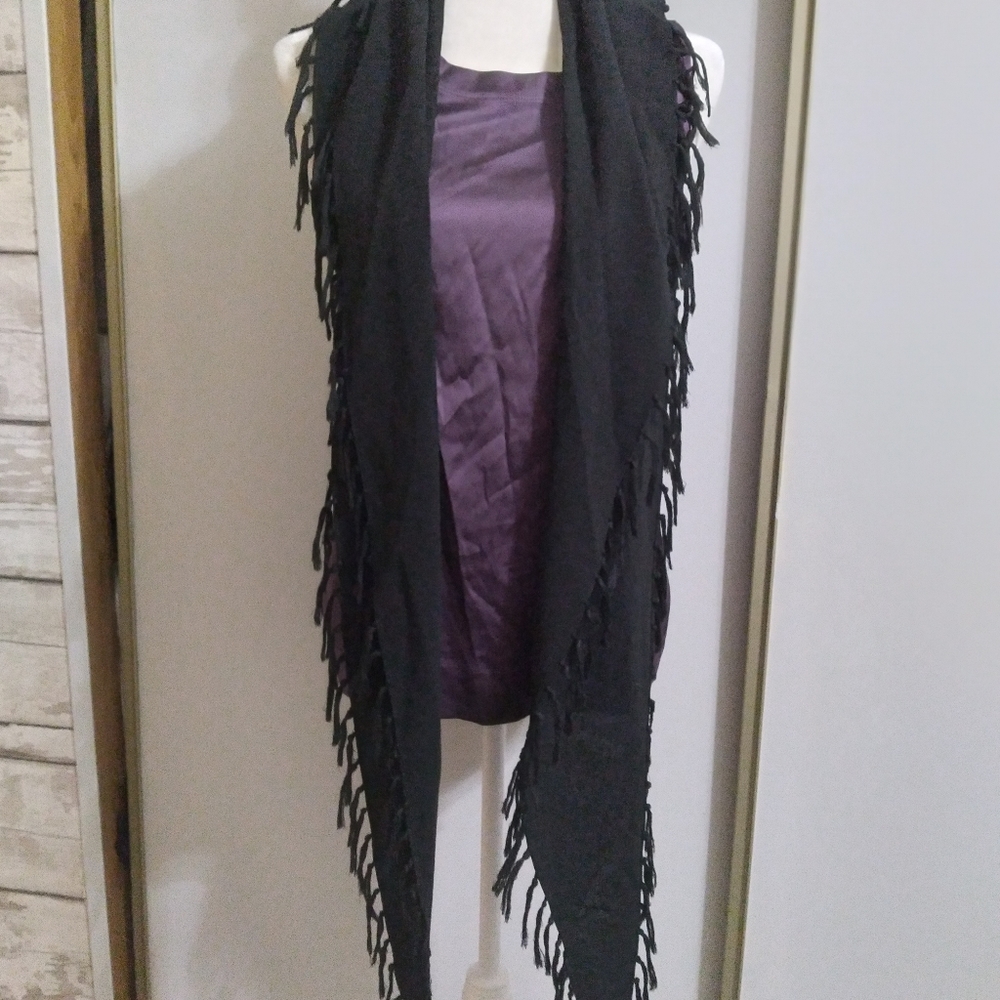 Theory Medium Silk Purple Classy Scarf Top